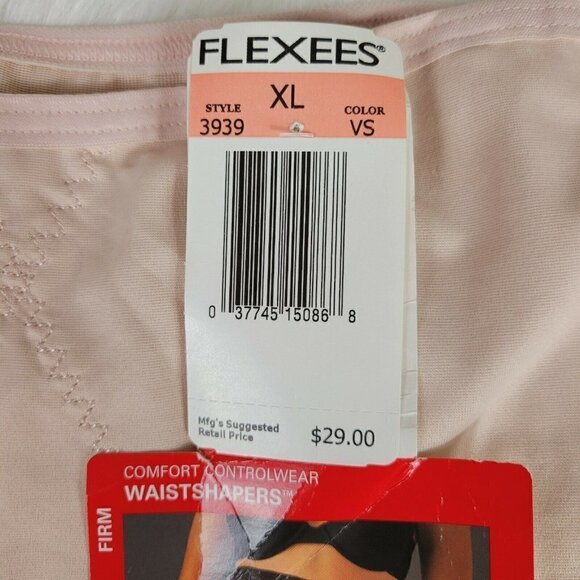 Flexees Underwonder Long Torso Waist Shaper Firm Control Boning  XLg 3939 Disc - Picture 4 of 10